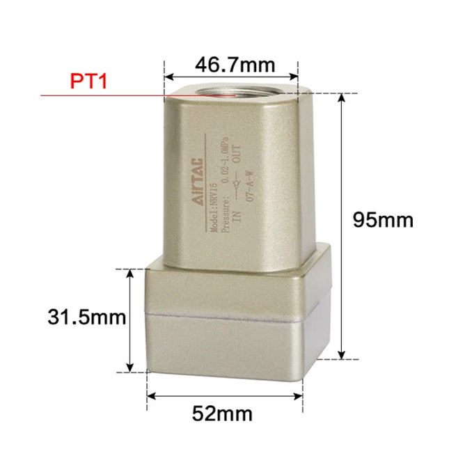 Airtac NRV-25: Non-Return Valve - NRV25