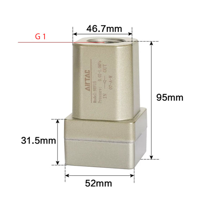 Airtac NRV-25: Non-Return Valve - NRV25G