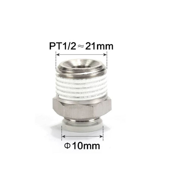 Airtac PC: Push Lock Fitting. Male Connector - PC1004D