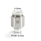 Airtac PC: Male connector--One-touch fittings(stainless steel) - PC1201-S