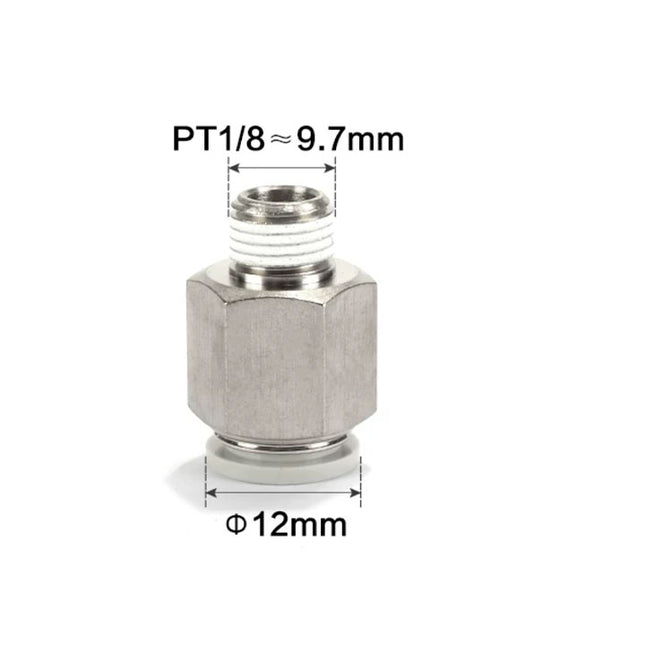 Airtac PC: Push Lock Fitting. Male Connector - PC1201D