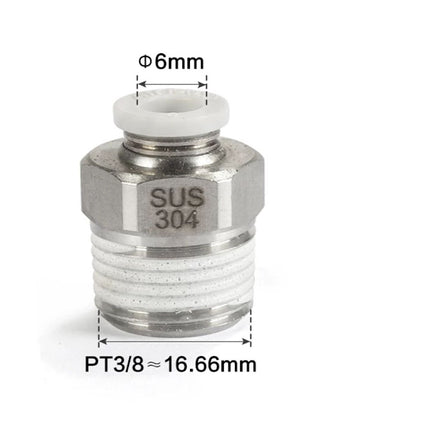 Airtac PC: Male connector--One-touch fittings(stainless steel) - PC603-S