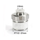 Airtac PC: Male connector--One-touch fittings(stainless steel) - PC604-S