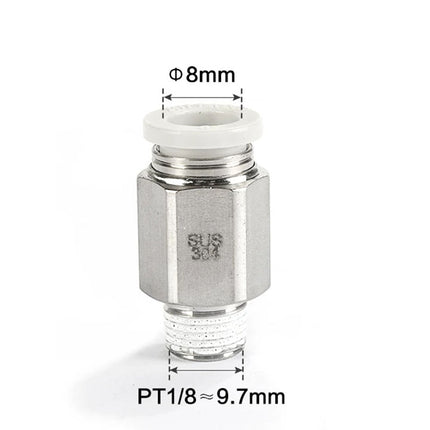 Airtac PC: Male connector--One-touch fittings(stainless steel) - PC801-S