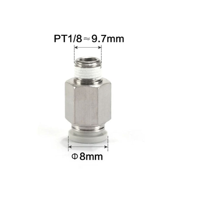 Airtac PC: Push Lock Fitting. Male Connector - PC801D