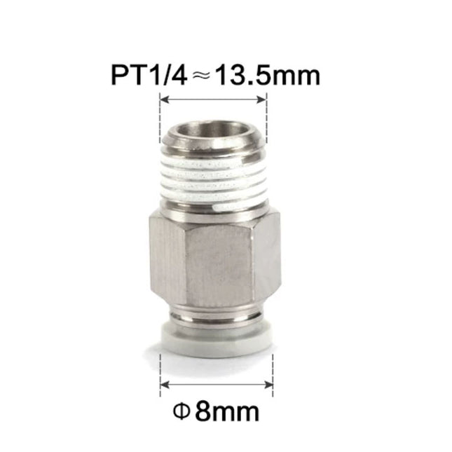 Airtac PC: Push Lock Fitting. Male Connector - PC802D