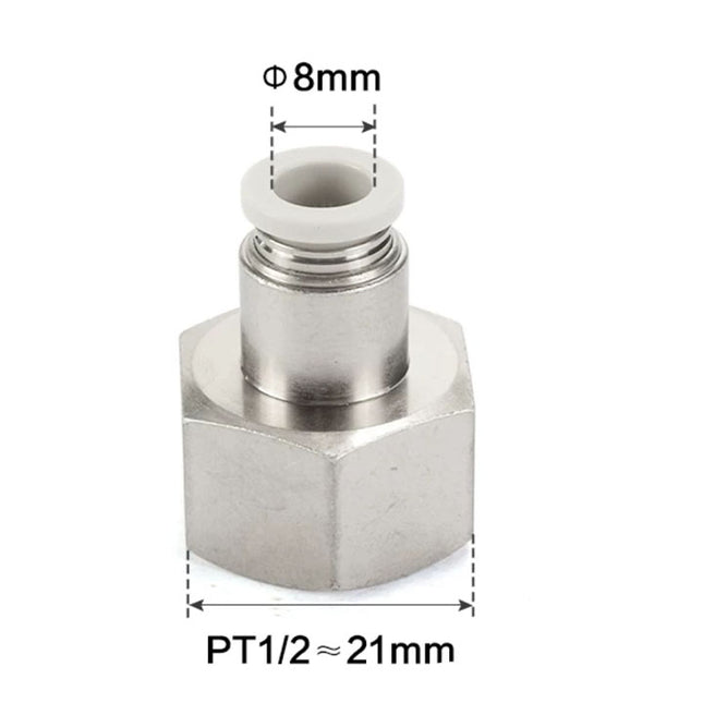 Airtac PCF: Push Lock Fitting. Female Connector - PCF804D