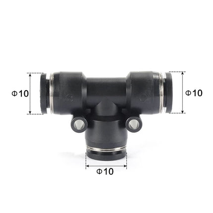 Airtac PE: Push Lock Fitting. Union Tee - PE10D