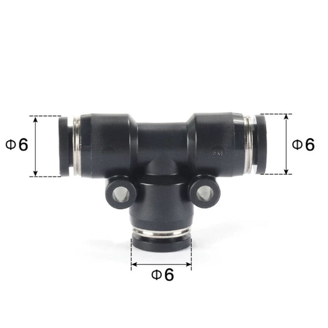 Airtac PE: Push Lock Fitting. Union Tee - PE6D