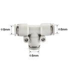 Airtac PE: Push Lock Fitting. Union Tee - PE8