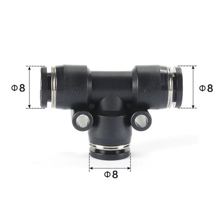 Airtac PE: Push Lock Fitting. Union Tee - PE8D