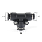 Airtac PE: Push Lock Fitting. Union Tee - PE8D