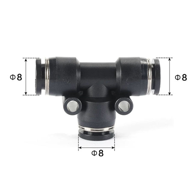 Airtac PE: Push Lock Fitting. Union Tee - PE8D