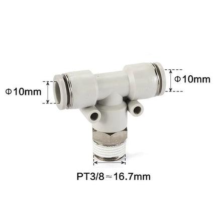 Airtac PEB: Push Lock Fitting. Male Branch Tee - PEB1003