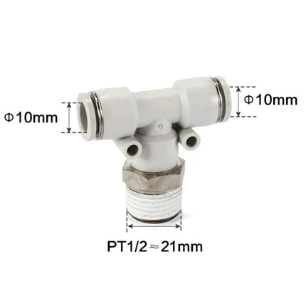 Airtac PEB: Push Lock Fitting. Male Branch Tee - PEB1004