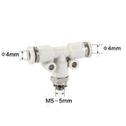 Airtac PEB: Push Lock Fitting. Male Branch Tee - PEB4M5