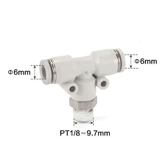 Airtac PEB: Push Lock Fitting. Male Branch Tee - PEB601