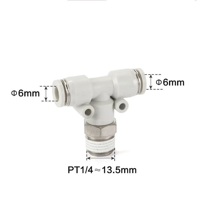 Airtac PEB: Push Lock Fitting. Male Branch Tee - PEB602
