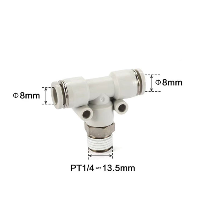 Airtac PEB: Push Lock Fitting. Male Branch Tee - PEB802