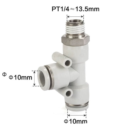 Airtac PED: Push Lock Fitting. Male Run Tee - PED1002