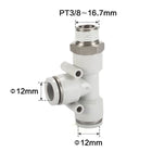 Airtac PED: Push Lock Fitting. Male Run Tee - PED1203