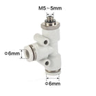 Airtac PED: Push Lock Fitting. Male Run Tee - PED6M5D