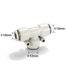 Airtac PEW: Push Lock Fitting. Different Diameter Tee - PEW12-10D