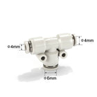 Airtac PEW: Push Lock Fitting. Different Diameter Tee - PEW6-4D