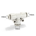 Airtac PEW: Push Lock Fitting. Different Diameter Tee - PEW8-6