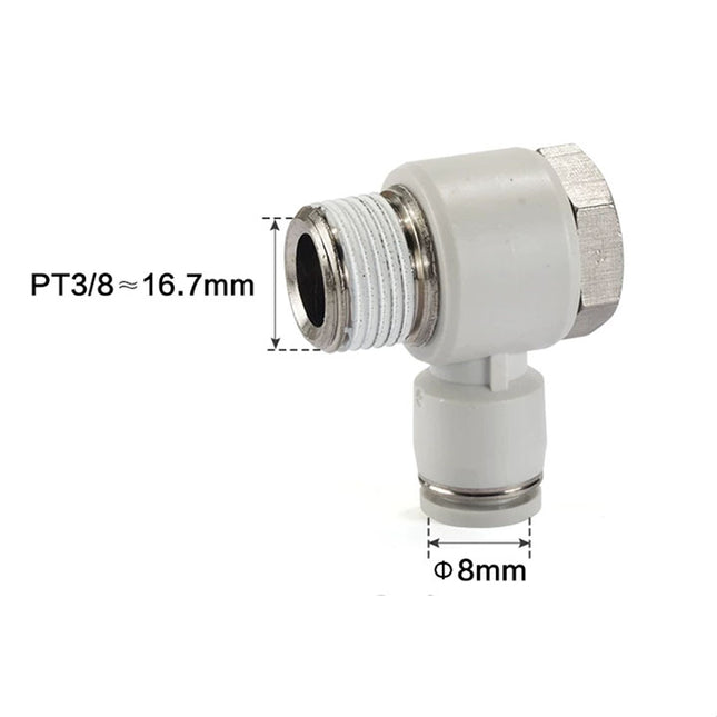 Airtac PH: Push Lock Fitting. Universal Male Elbow - PH803