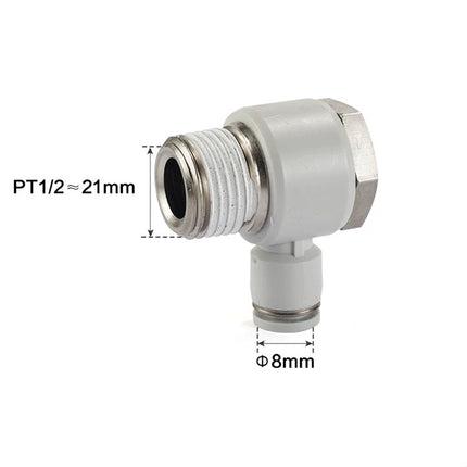 Airtac PH: Push Lock Fitting. Universal Male Elbow - PH804D