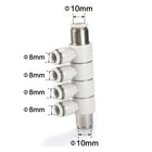 Airtac PHD: Push Lock Fitting. Universal Reducer Four Branch Union - PHD10-8D