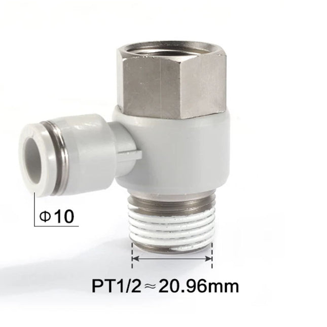 Airtac PHF: Push Lock Fitting. Double Universal Female Elbow - PHF1004D
