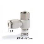 Airtac PHF: Push Lock Fitting. Double Universal Female Elbow - PHF401