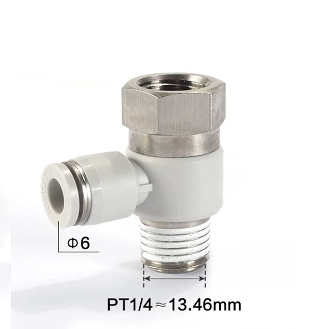 Airtac PHF: Push Lock Fitting. Double Universal Female Elbow - PHF602D