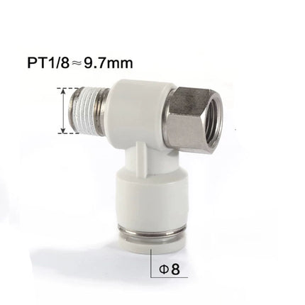 Airtac PHF: Push Lock Fitting. Double Universal Female Elbow - PHF801D