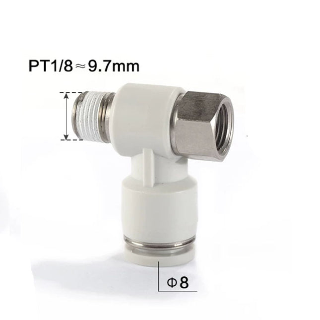 Airtac PHF: Push Lock Fitting. Double Universal Female Elbow - PHF801D