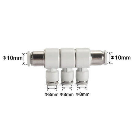 Airtac PHK: Push Lock Fitting. Universal Reducer Triple Branch Union - PHK10-8D