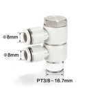 Airtac PHW: Push Lock Fitting. Double Universal Male Elbow - PHW803D