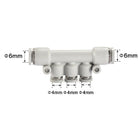 Airtac PKG: Push Lock Fitting. Reducer Triple Branch Union - PKG6-4D