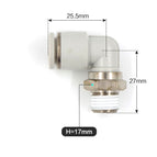 Airtac PL: Push-lock joint. External thread elbow - PL1002