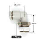 Airtac PL: Push Lock Fitting. Male Elbow - PL1003