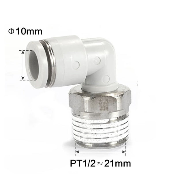 Airtac PL: Push Lock Fitting. Male Elbow - PL1004