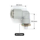 Airtac PL: Push Lock Fitting. Male Elbow - PL1201