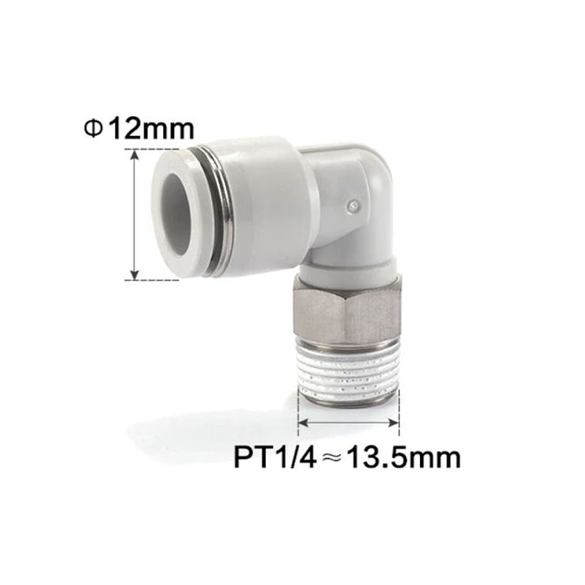 Airtac PL: Push Lock Fitting. Male Elbow - PL1202