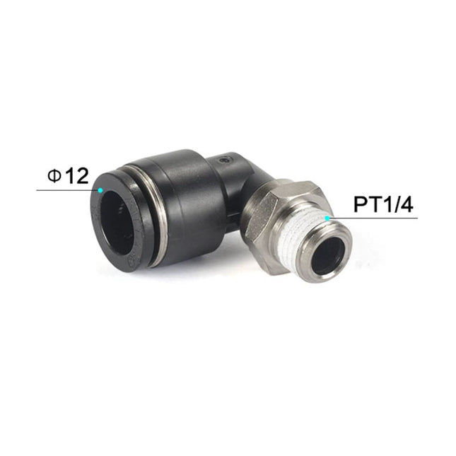 Airtac PL: Push Lock Fitting. Male Elbow - PL1202D