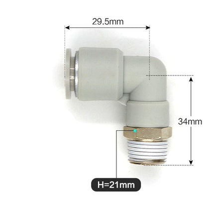 Airtac PL: Push Lock Fitting. Male Elbow - PL1204