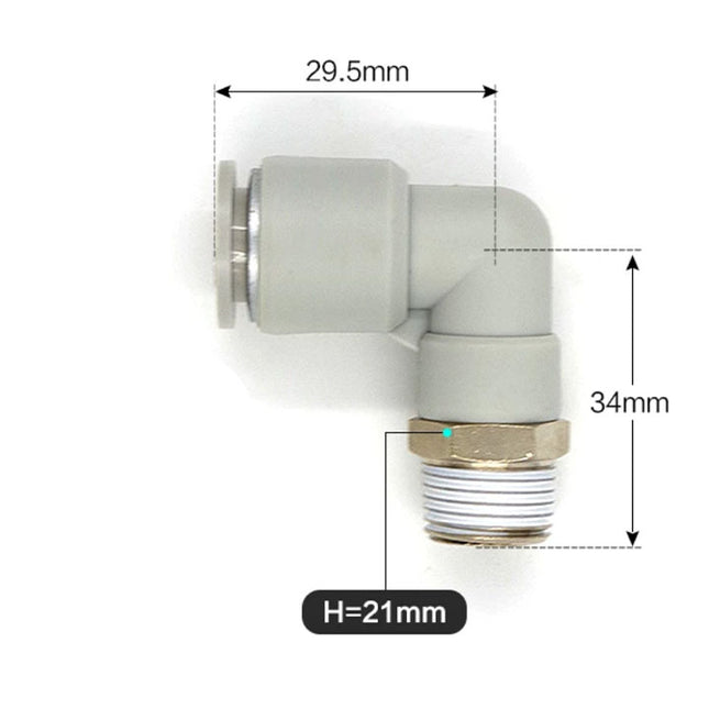 Airtac PL: Push Lock Fitting. Male Elbow - PL1204