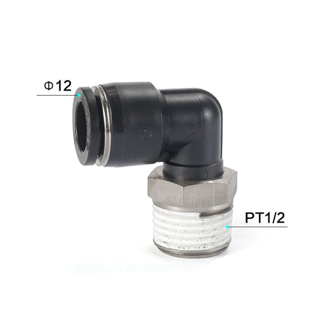 Airtac PL: Push Lock Fitting. Male Elbow - PL1204D