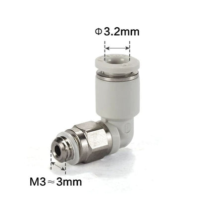 Airtac PL: Male elbow-One-touch fittings gray  - PL3.2M3-M